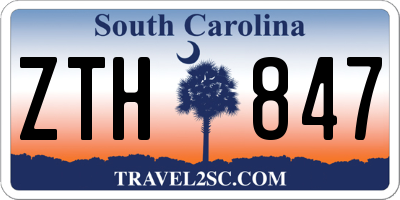 SC license plate ZTH847
