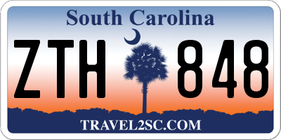 SC license plate ZTH848