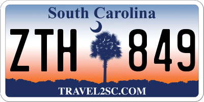 SC license plate ZTH849