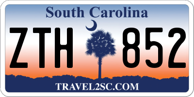 SC license plate ZTH852