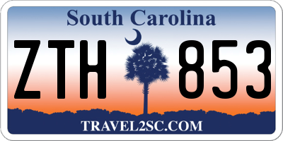 SC license plate ZTH853
