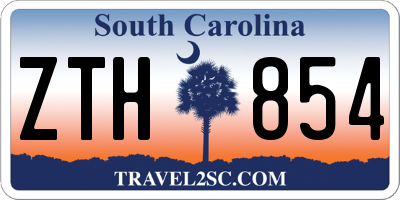 SC license plate ZTH854