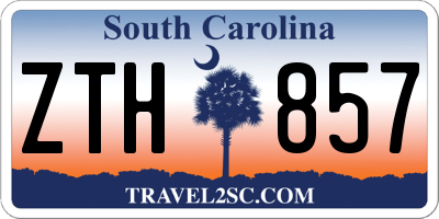 SC license plate ZTH857