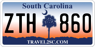 SC license plate ZTH860