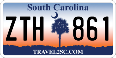 SC license plate ZTH861