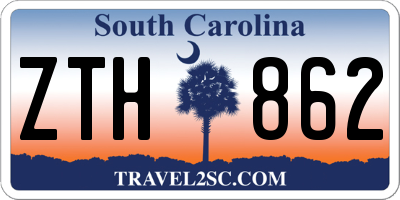 SC license plate ZTH862