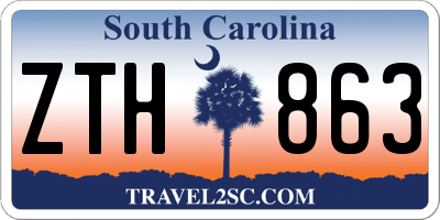 SC license plate ZTH863