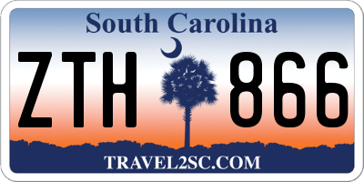 SC license plate ZTH866
