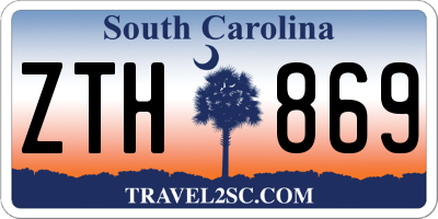 SC license plate ZTH869