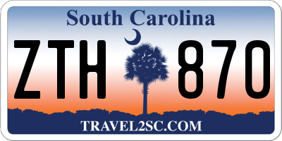 SC license plate ZTH870