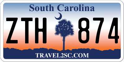 SC license plate ZTH874