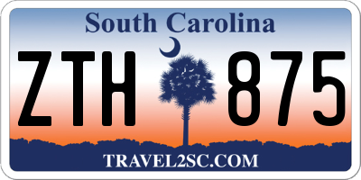 SC license plate ZTH875
