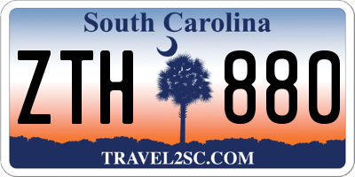 SC license plate ZTH880