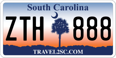 SC license plate ZTH888