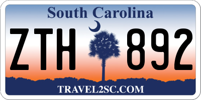 SC license plate ZTH892