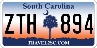 SC license plate ZTH894