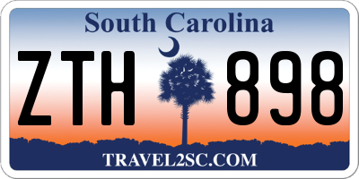 SC license plate ZTH898