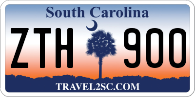 SC license plate ZTH900