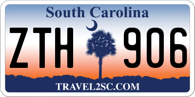 SC license plate ZTH906