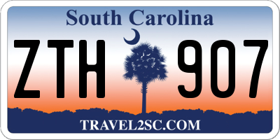 SC license plate ZTH907