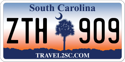 SC license plate ZTH909