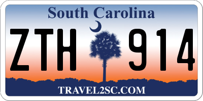 SC license plate ZTH914