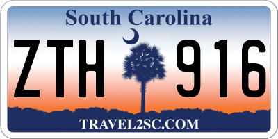 SC license plate ZTH916
