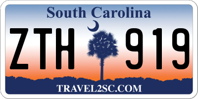 SC license plate ZTH919