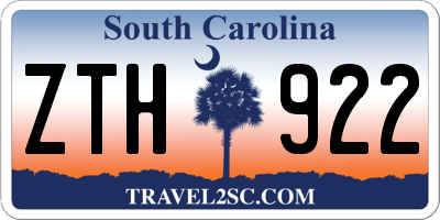SC license plate ZTH922