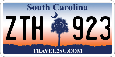 SC license plate ZTH923