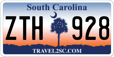 SC license plate ZTH928