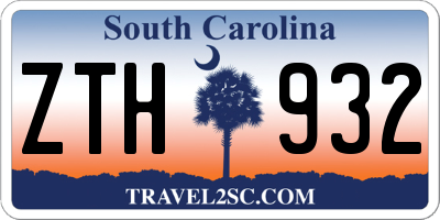 SC license plate ZTH932