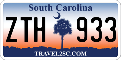 SC license plate ZTH933