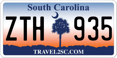 SC license plate ZTH935