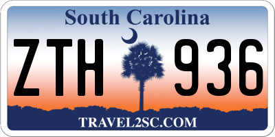 SC license plate ZTH936