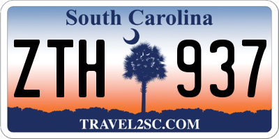 SC license plate ZTH937