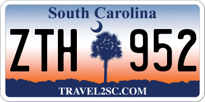 SC license plate ZTH952