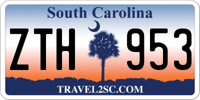 SC license plate ZTH953