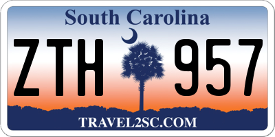 SC license plate ZTH957