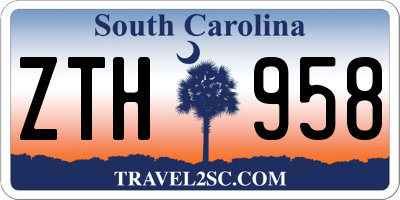 SC license plate ZTH958
