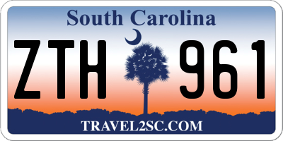 SC license plate ZTH961