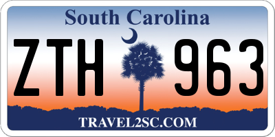 SC license plate ZTH963