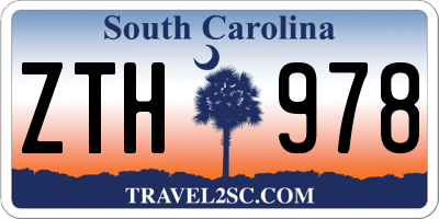 SC license plate ZTH978