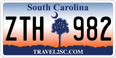SC license plate ZTH982