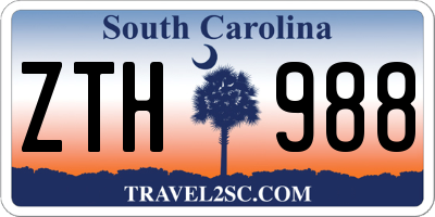 SC license plate ZTH988
