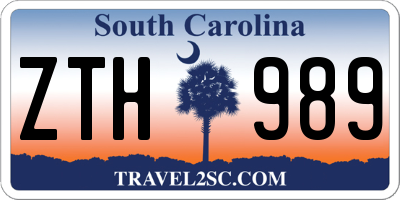 SC license plate ZTH989