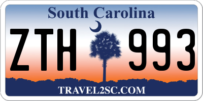 SC license plate ZTH993