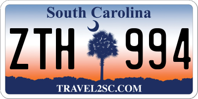 SC license plate ZTH994