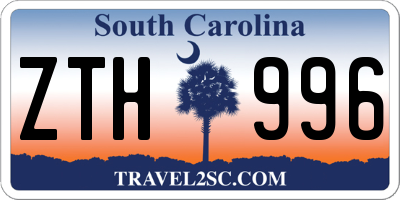 SC license plate ZTH996