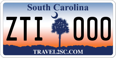 SC license plate ZTI000